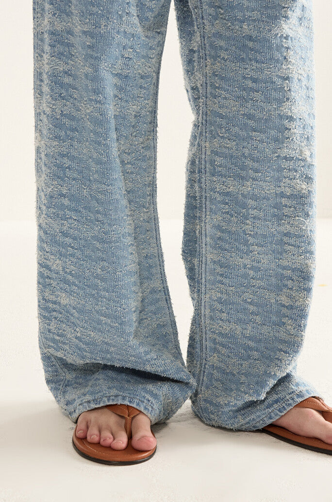 Jacquard Denim Pants