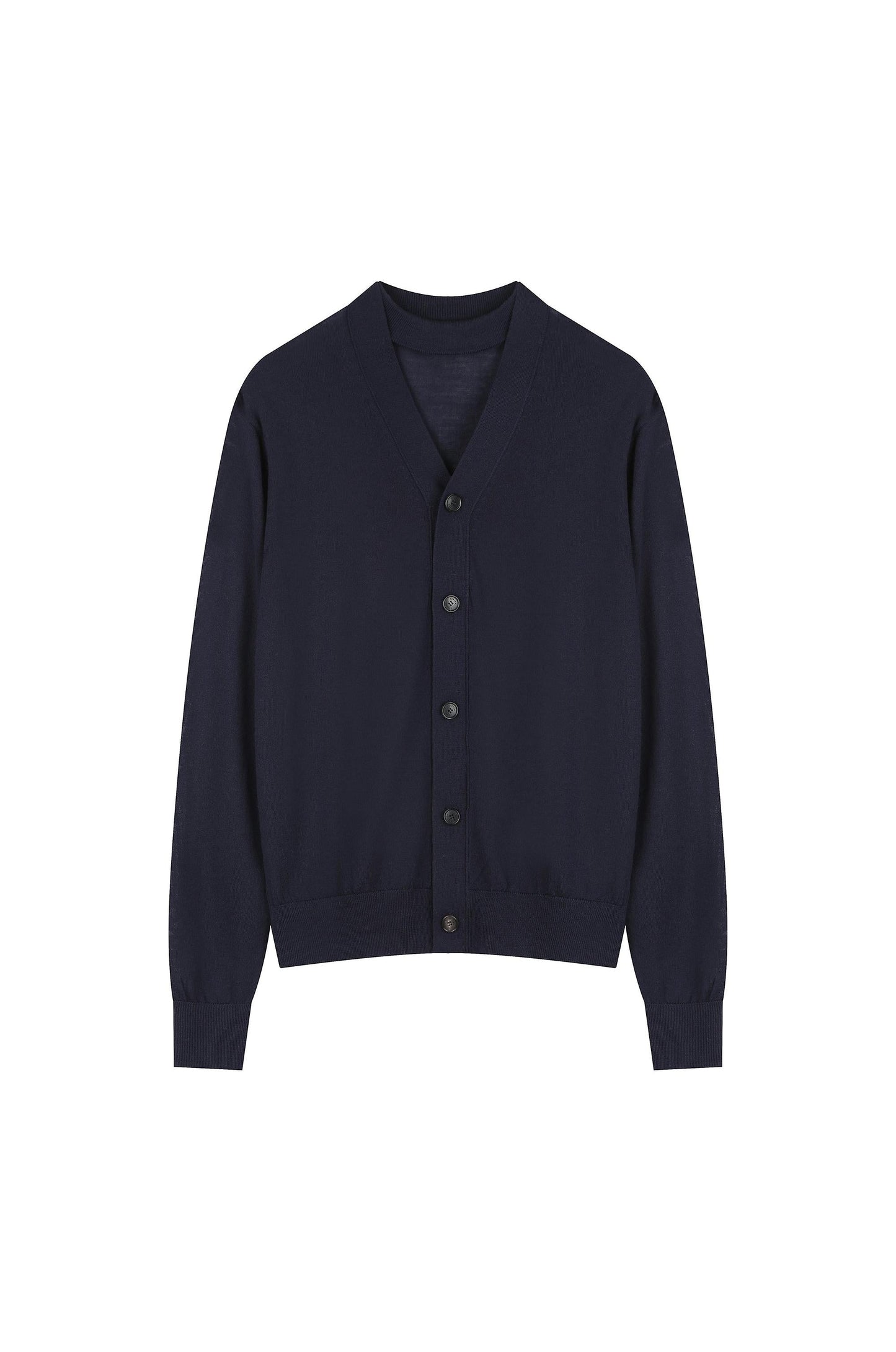 Cardigan Detail Wool Knitted Top