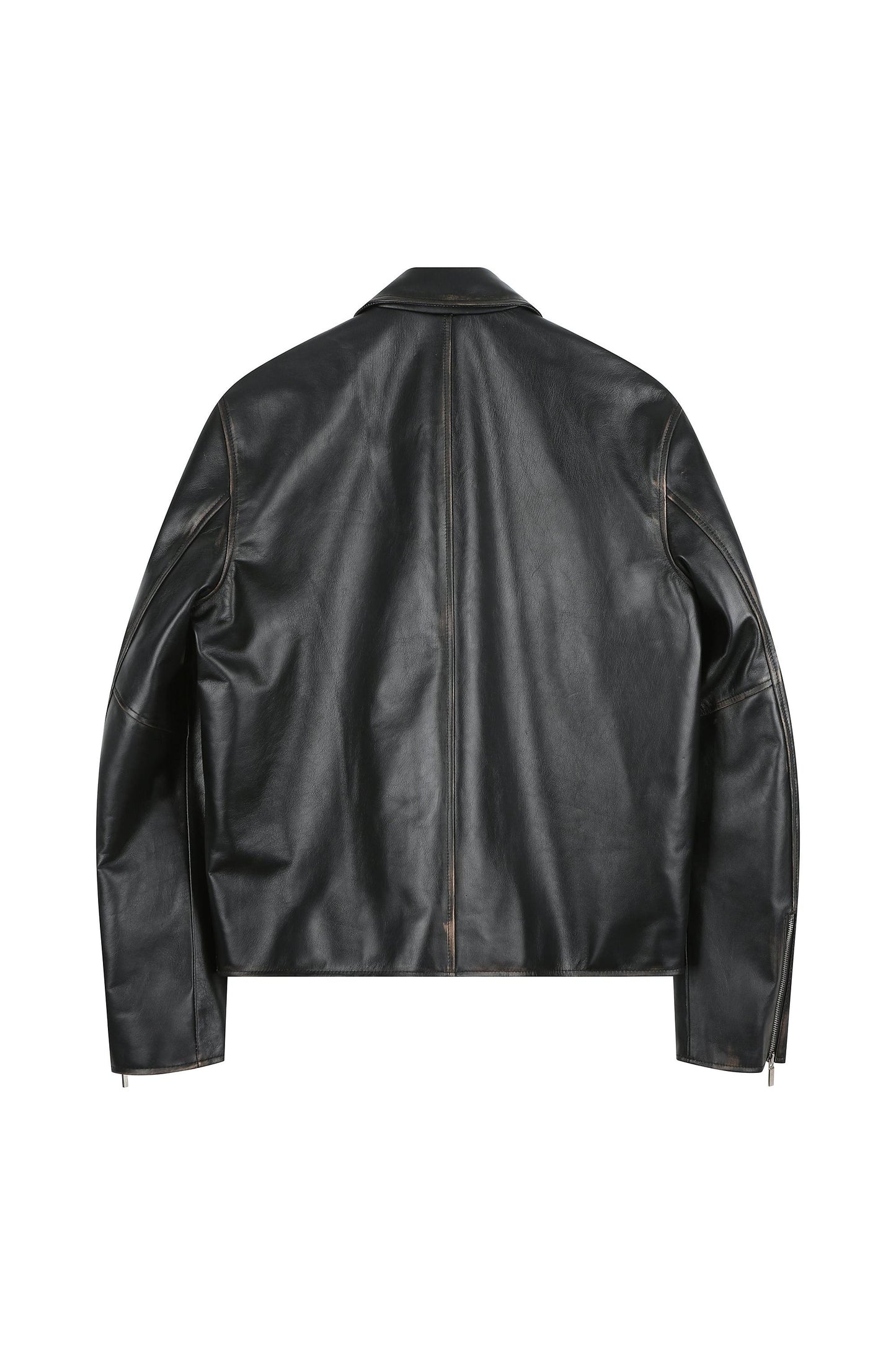 Distressed Real Leather Jacket