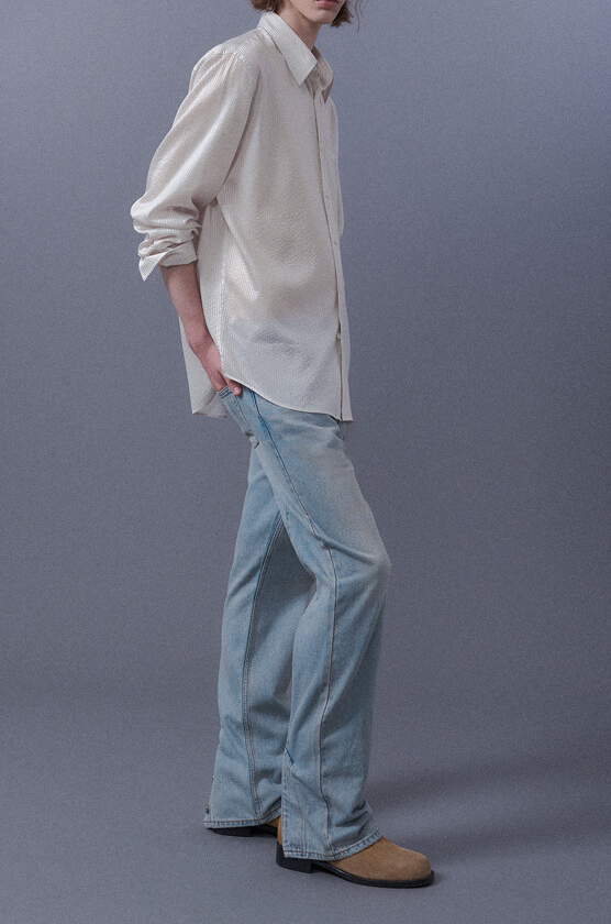 Slim Slit Denim Pants