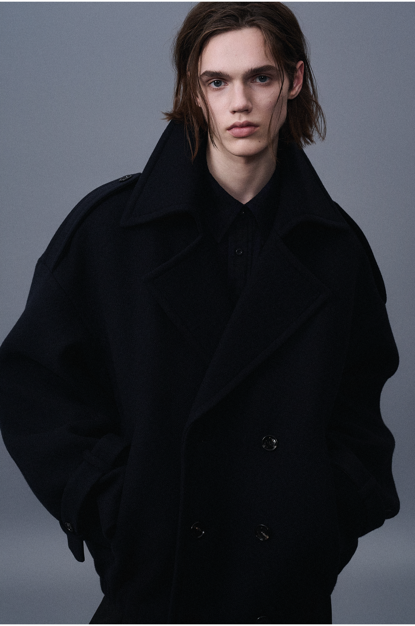 Double Breast Pea Coat Jacket