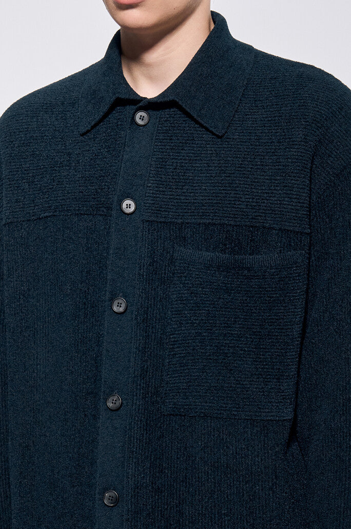 Shirt-Style Knit Cardigan