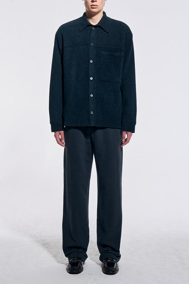 Shirt-Style Knit Cardigan