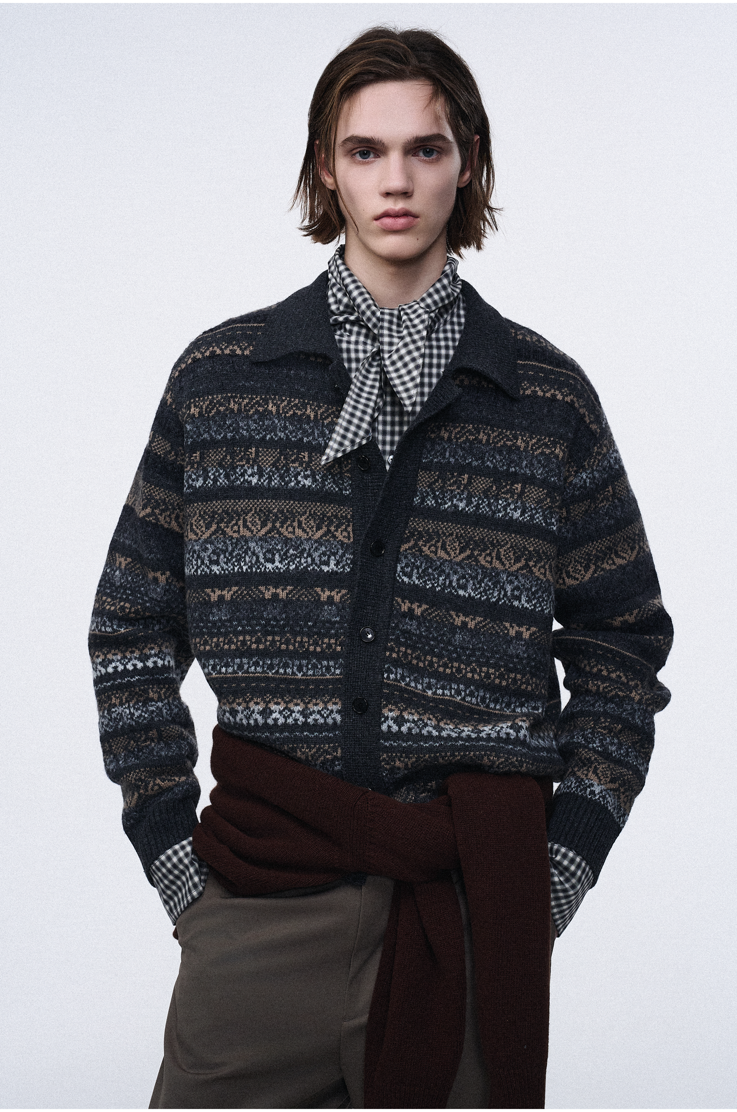 Pattern Knitted Cardigan