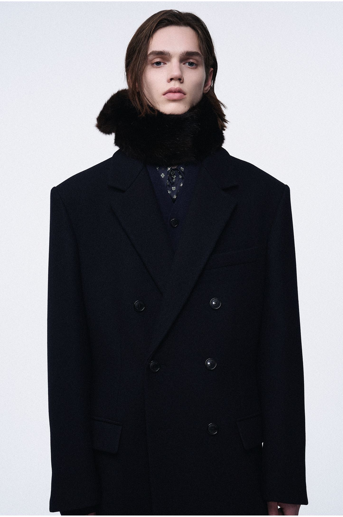 Notched Lapel Double Coat
