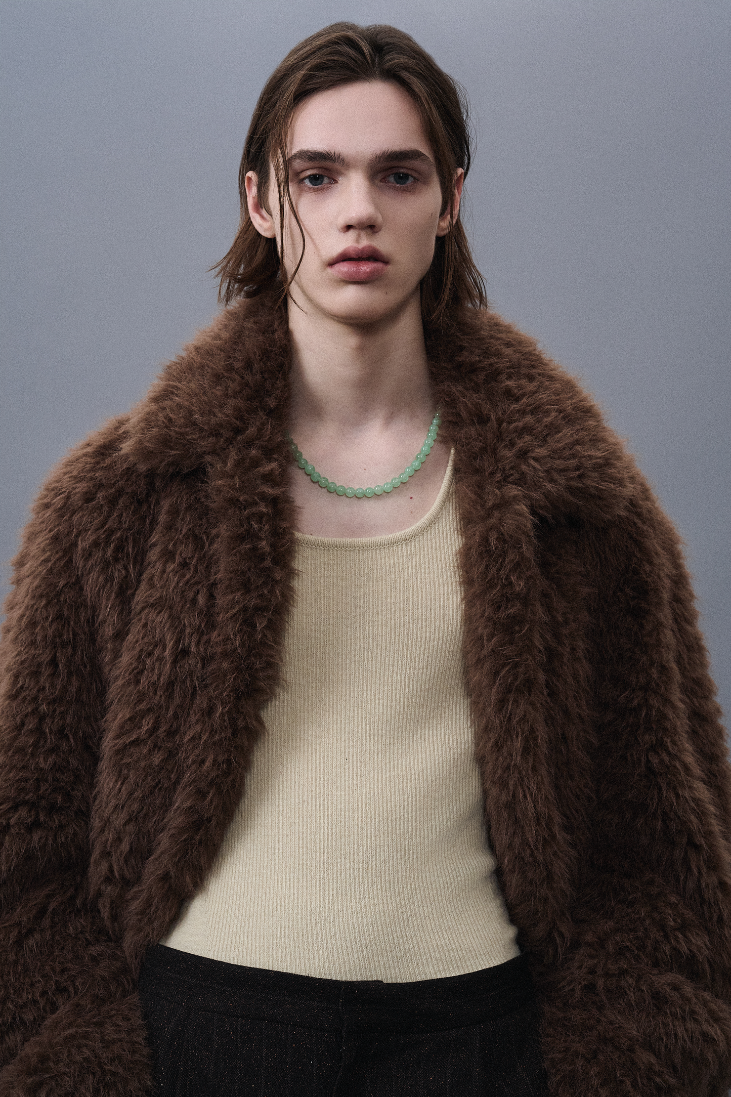 Round Fake Fur Jacket