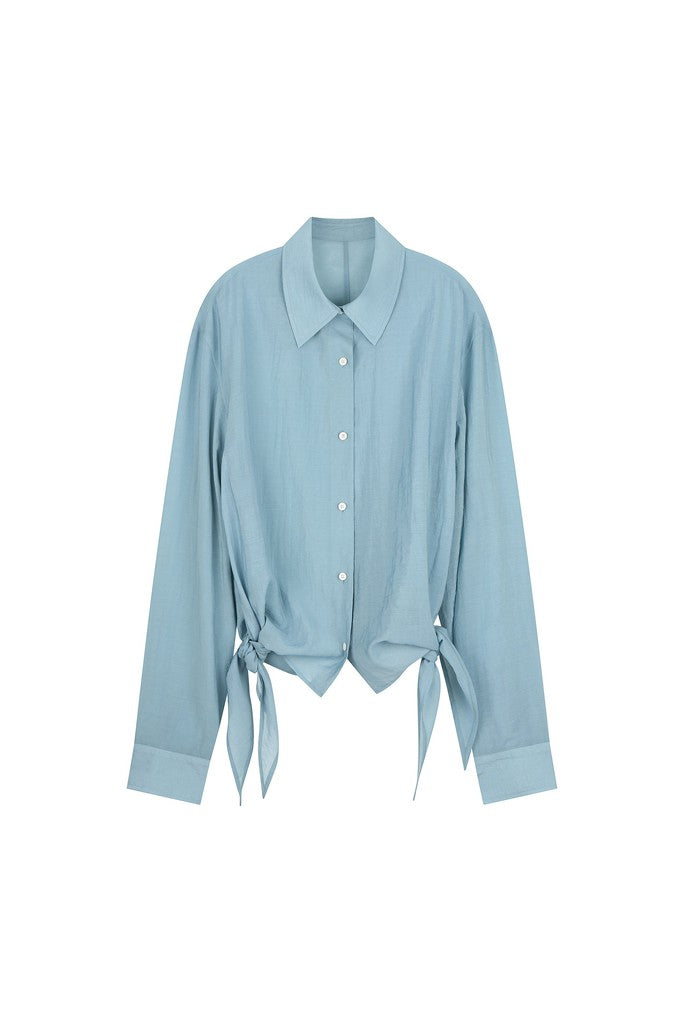 Side Slit Tie Shirt – System