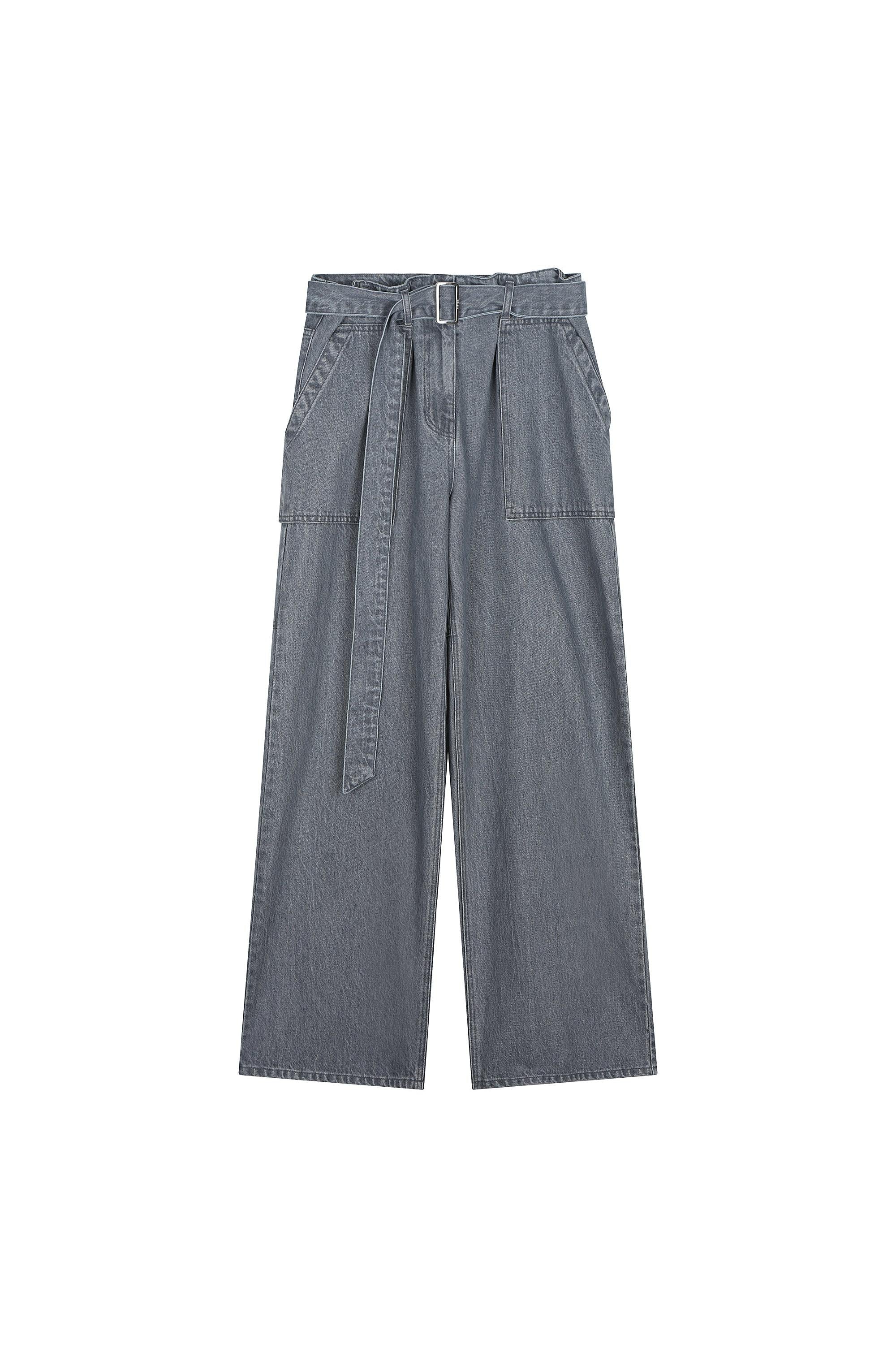 ★★ ★★ Slim straight denim pants T22E6NPC501 GRAY DENIM PANTS STRAIGHT SILHOUETTE – JOLLY ROGER