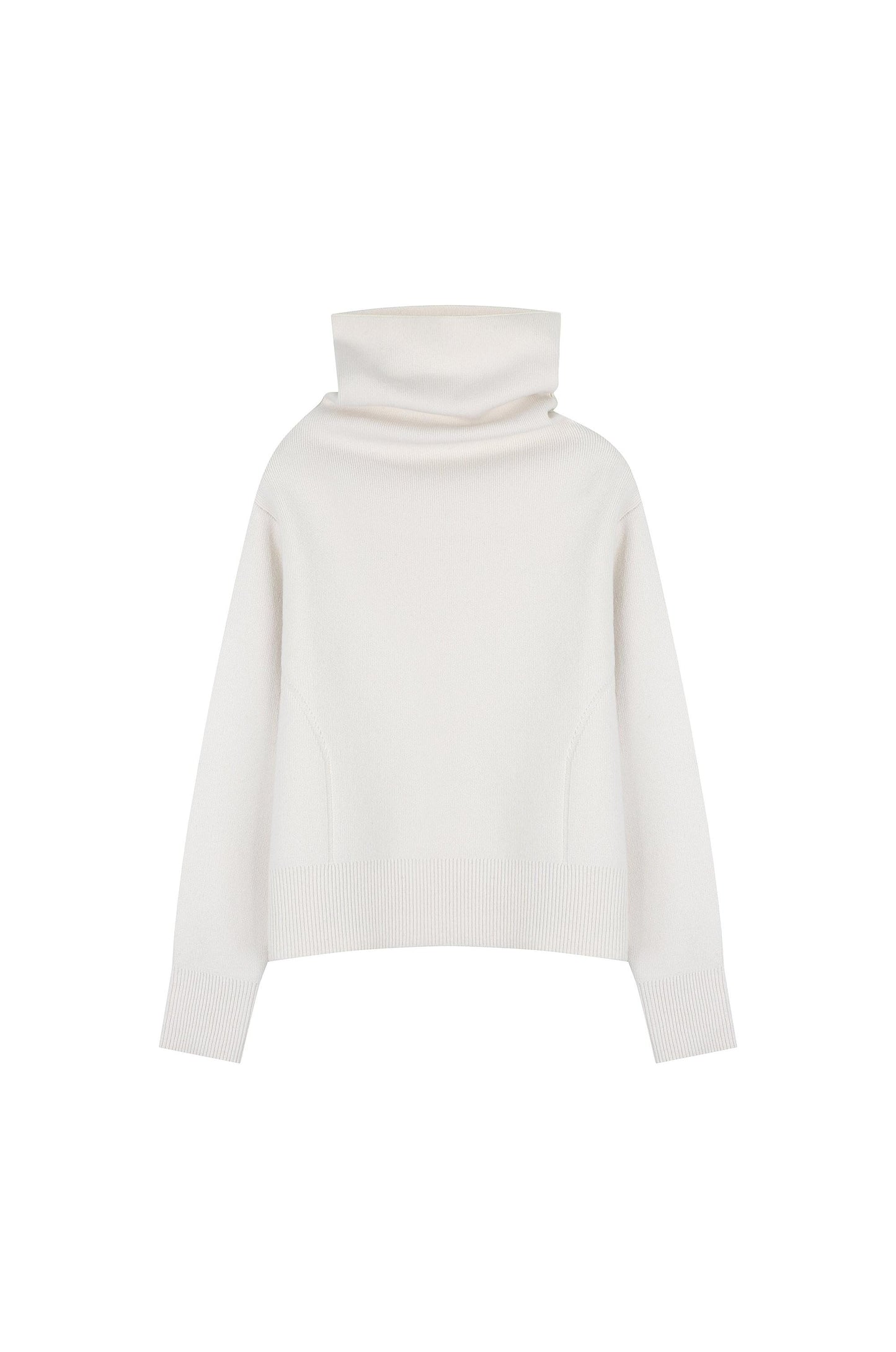 Boxy High Neck Knit Top