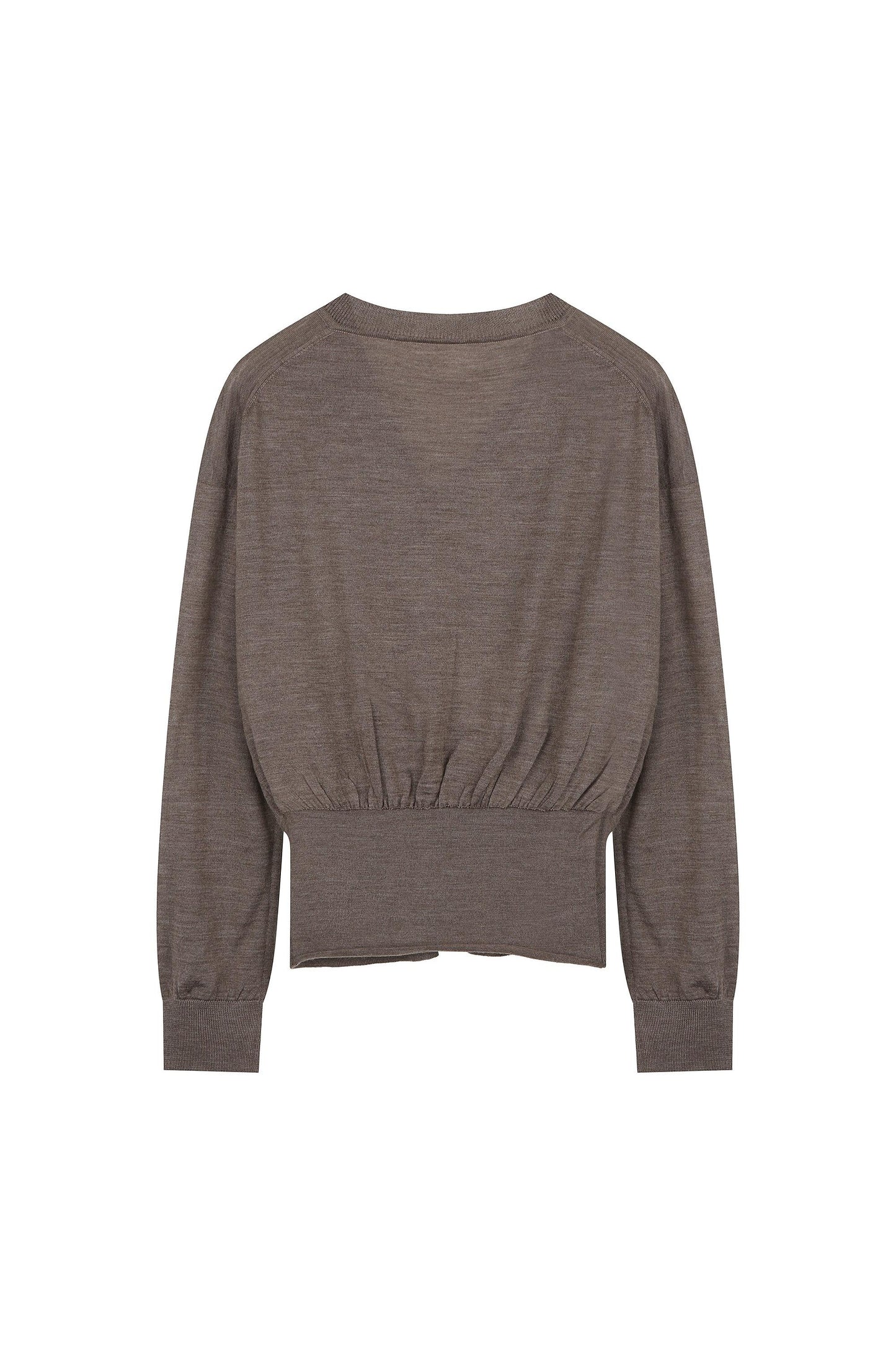 Sheered V-Neck Knit Top