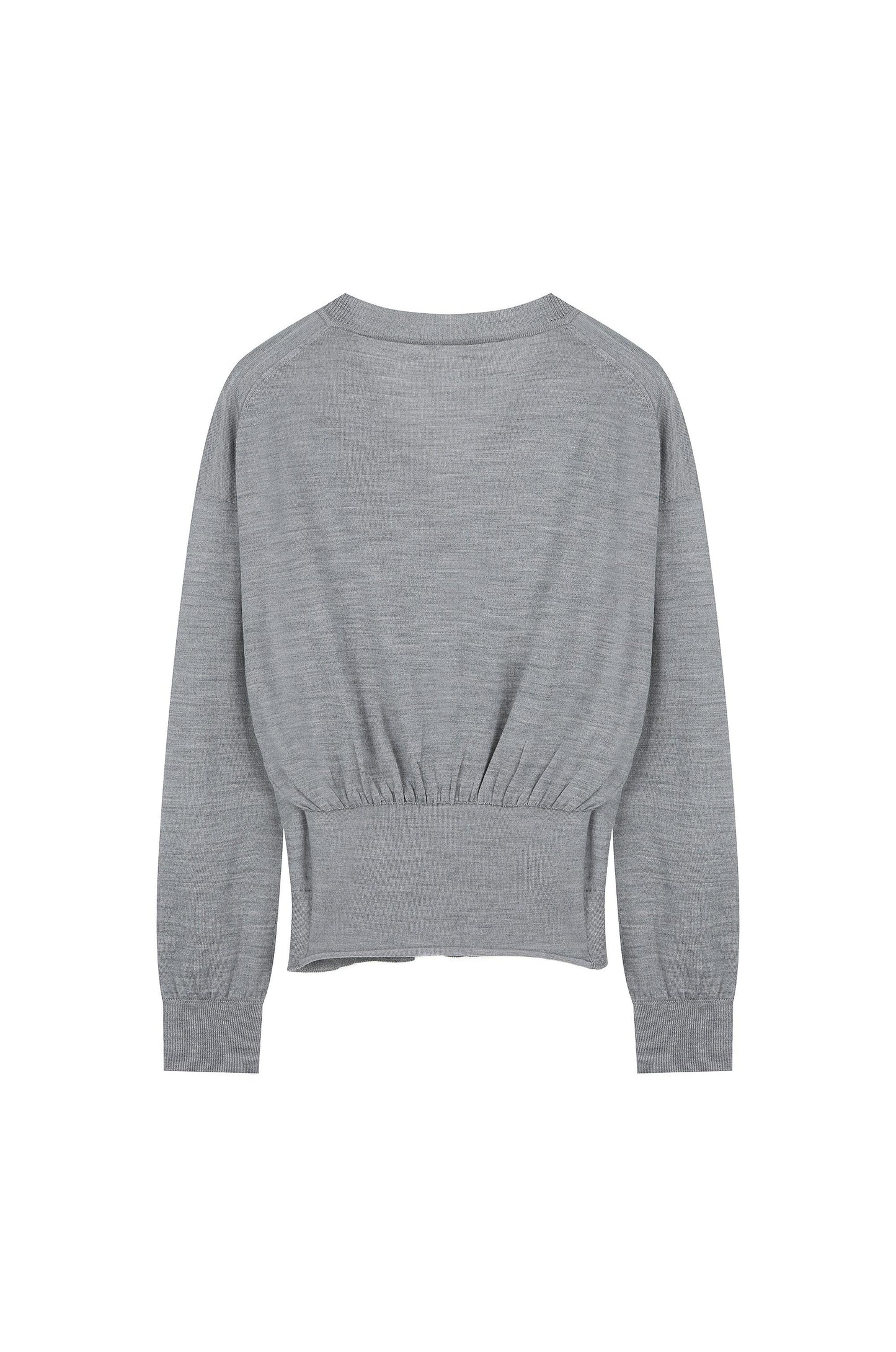 Sheered V-Neck Knit Top