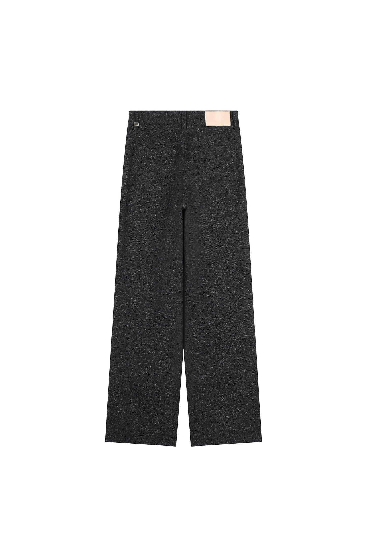 Straight Fit Textured Trousers