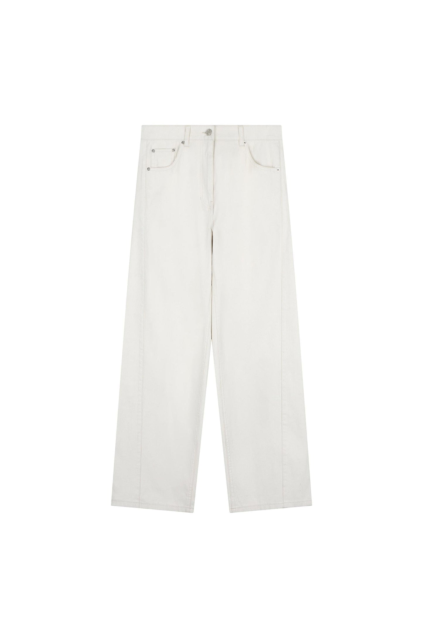 Curved Denim Pants