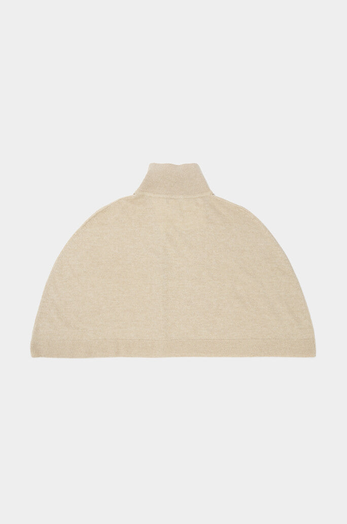 Wool-Blend High-Neck Cape Scarf