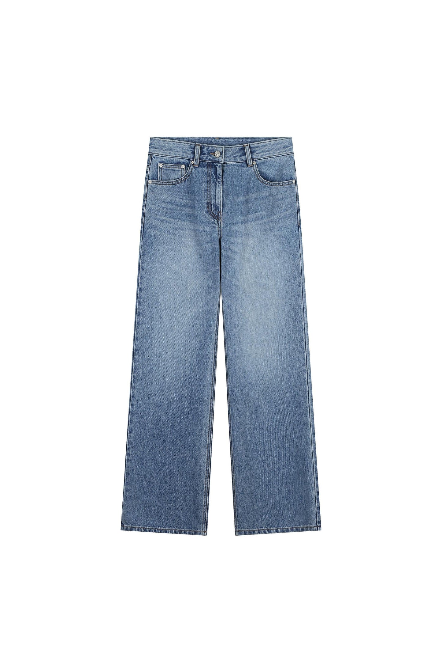 Twisted Hem Point Denim Pants