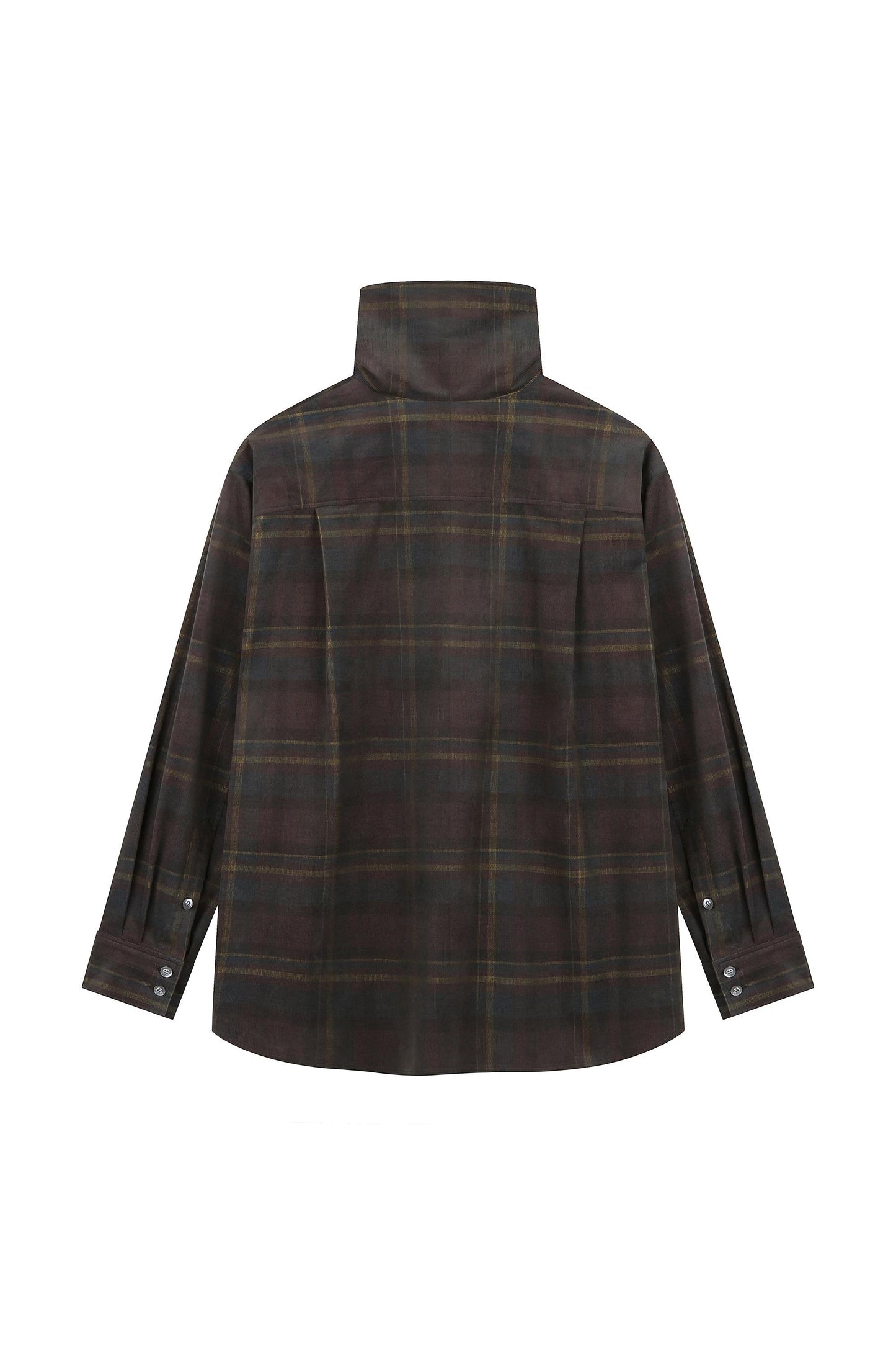 Checkered High-Neck Shirt