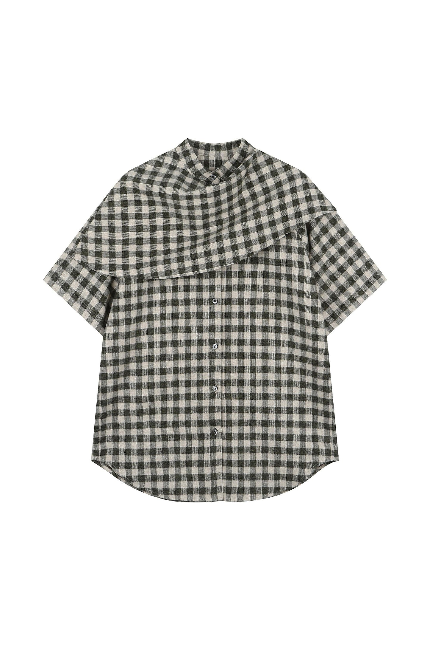 Fluid Drapery Checkered Shirt