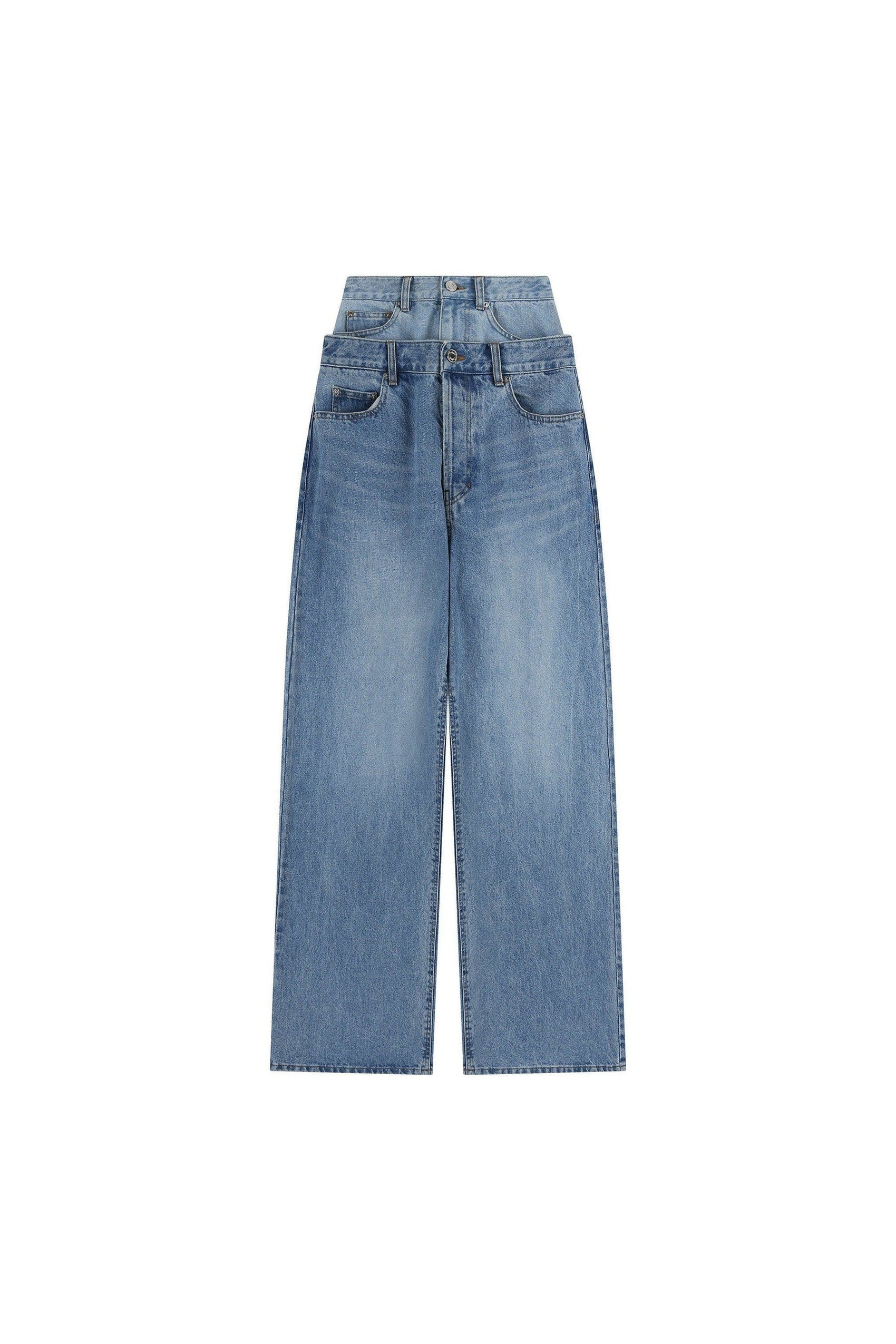 Double Waisted Denim Pants