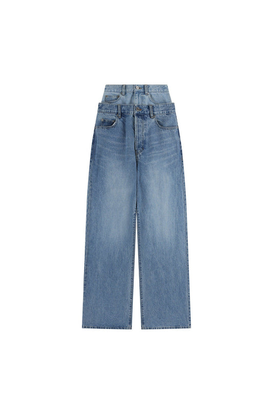 Double Waisted Denim Pants System