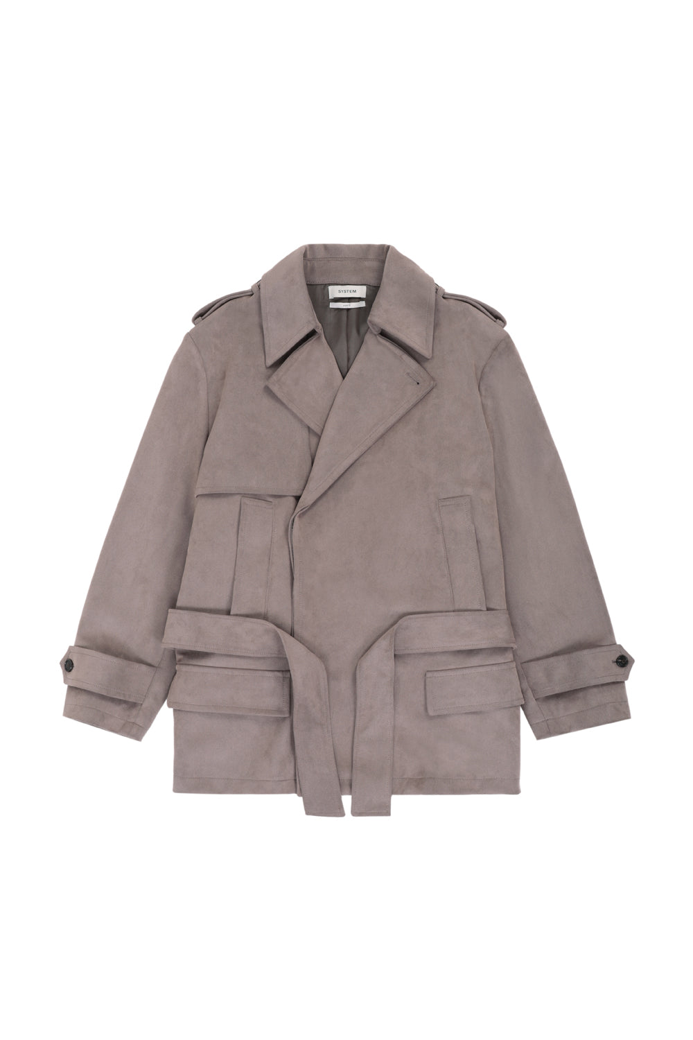 Suede Trench Half Coat