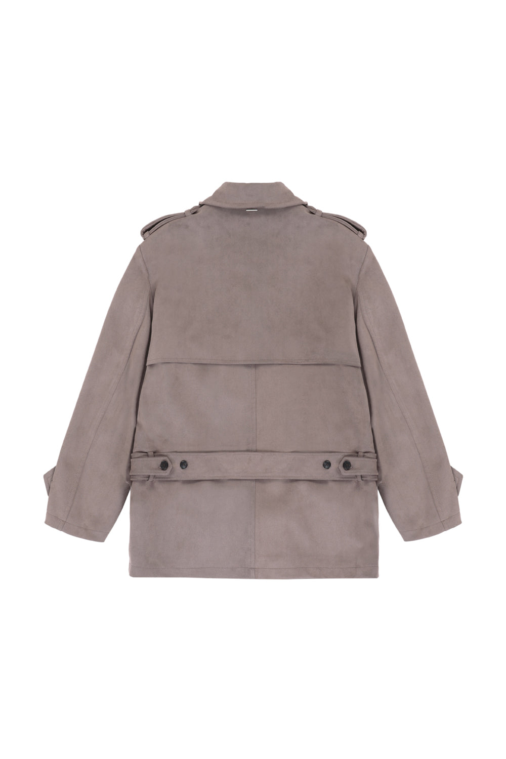 Suede Trench Half Coat