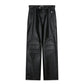 Motocycle Faux Leather Pants System