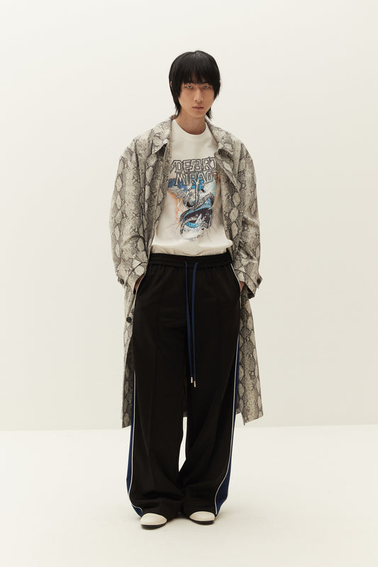 Oversized Python Printed Mac Coat System