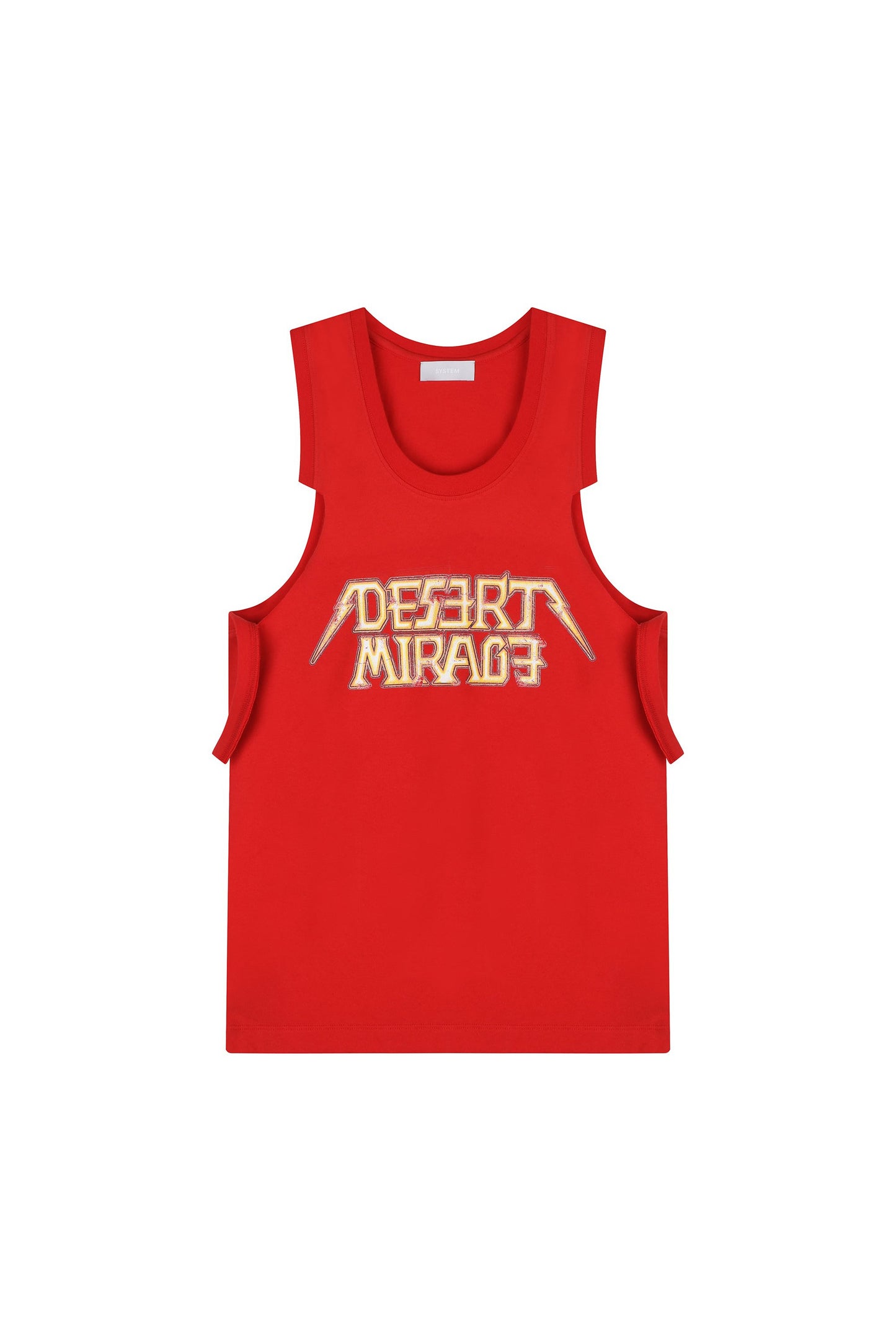 Men's Cutting Printed Sleeveless Tank Top