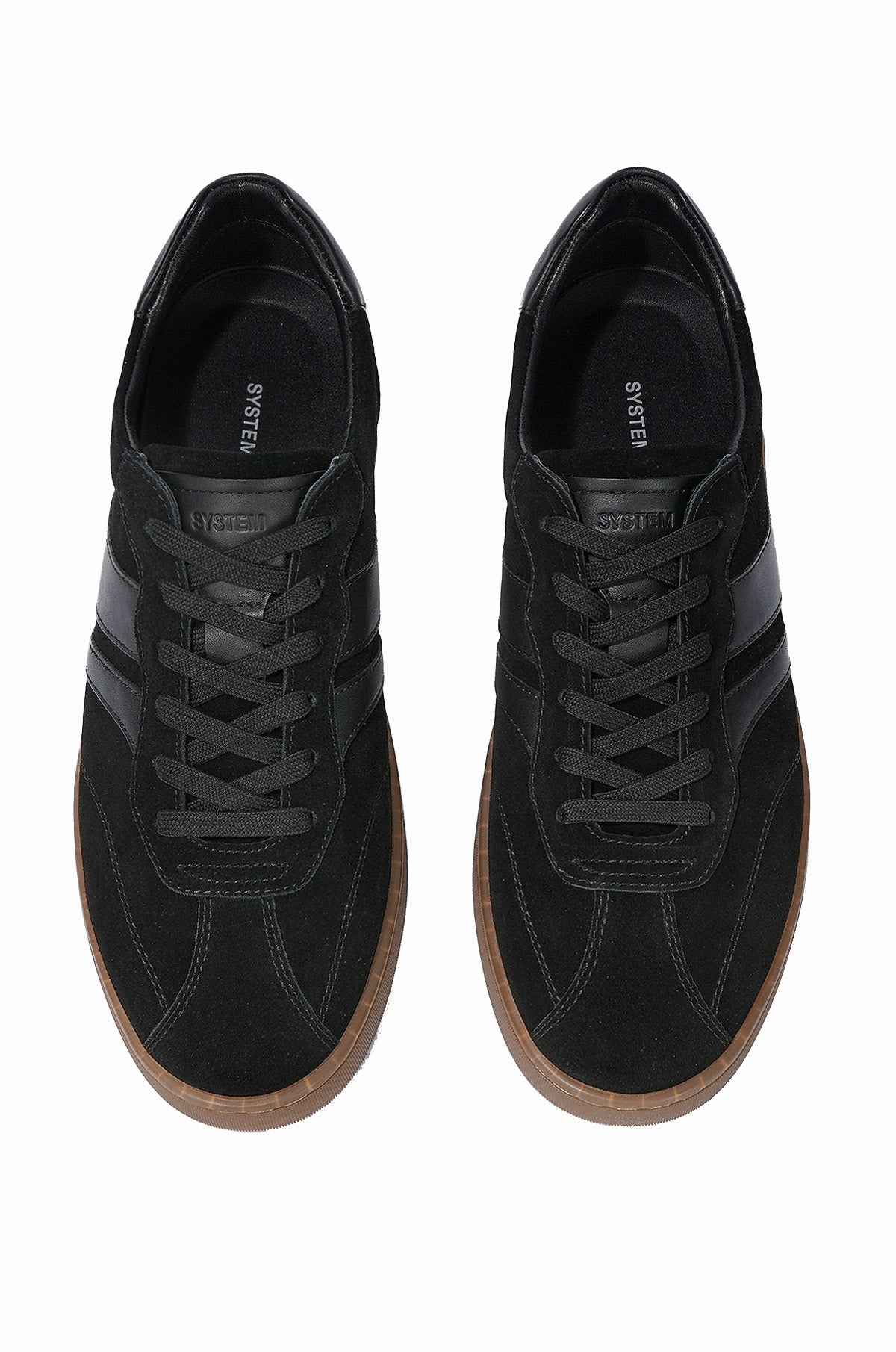 Contrast Texture Cowhide Sneakers