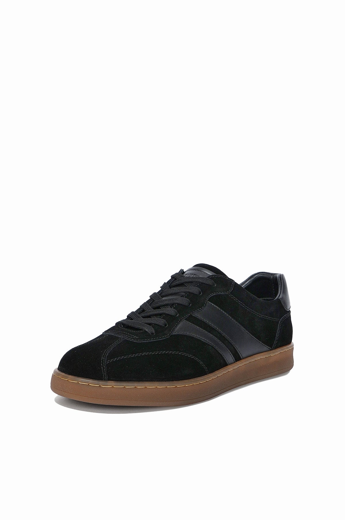 Contrast Texture Cowhide Sneakers