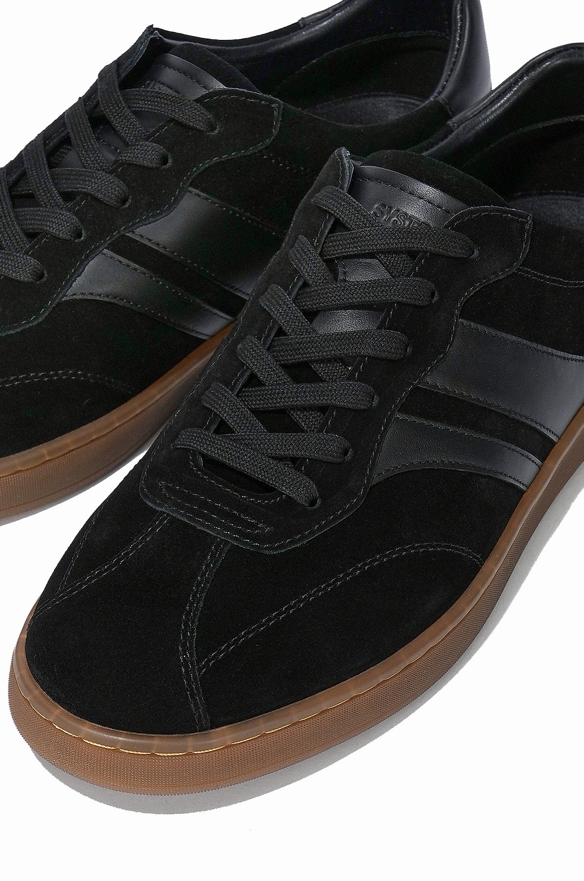 Contrast Texture Cowhide Sneakers