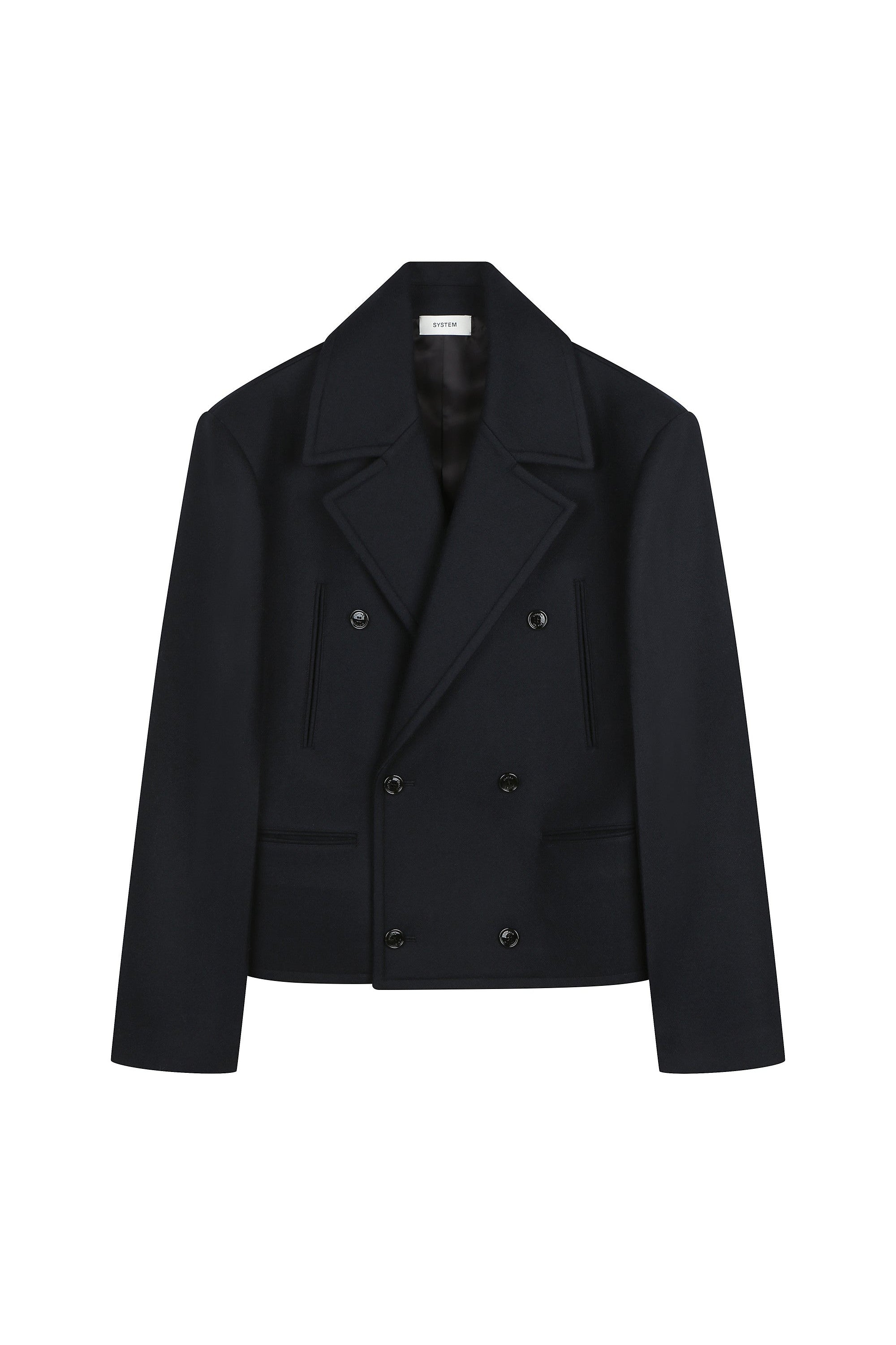 Mens black peacoat jacket on sale