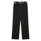 Leather Detailed Tuxedo Pants