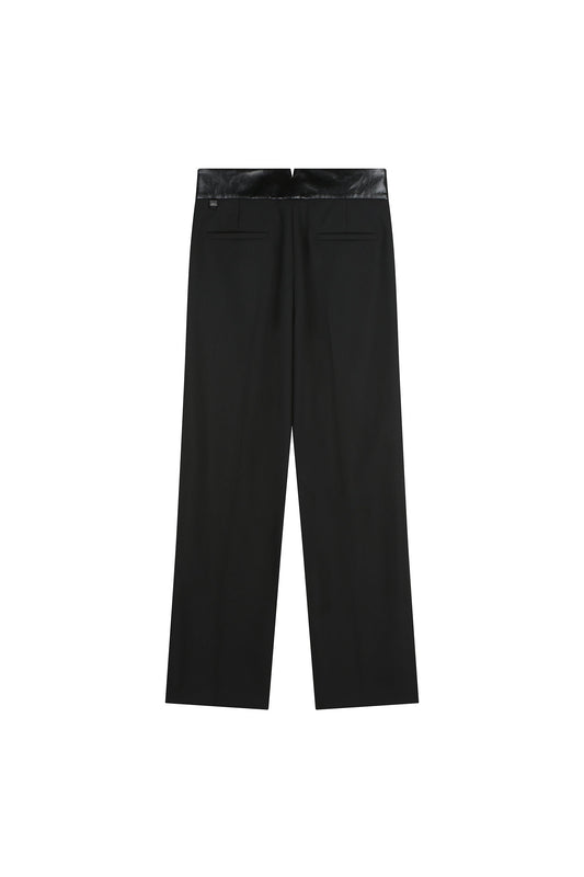 Leather Detailed Tuxedo Pants