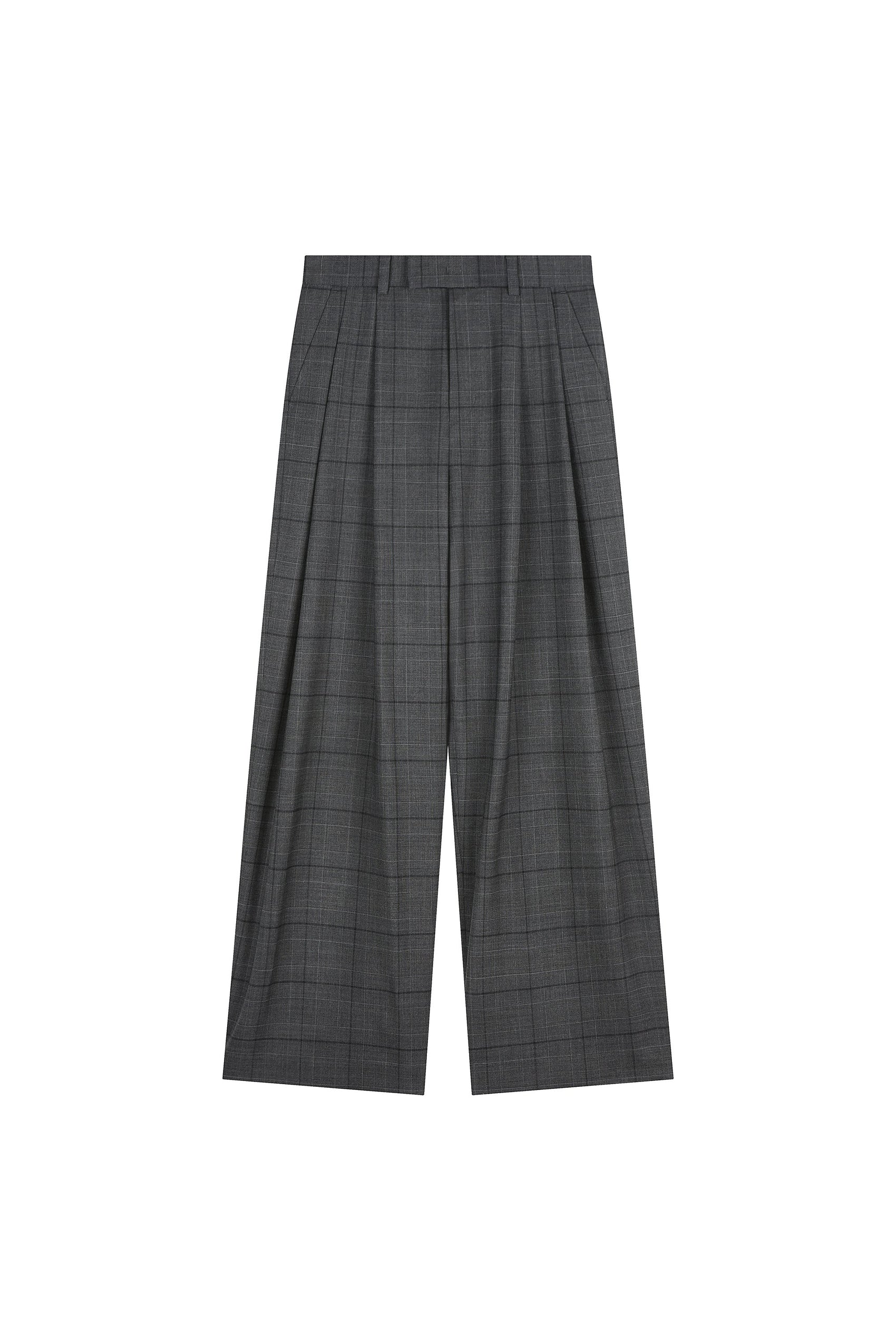 Checked Wide Pants