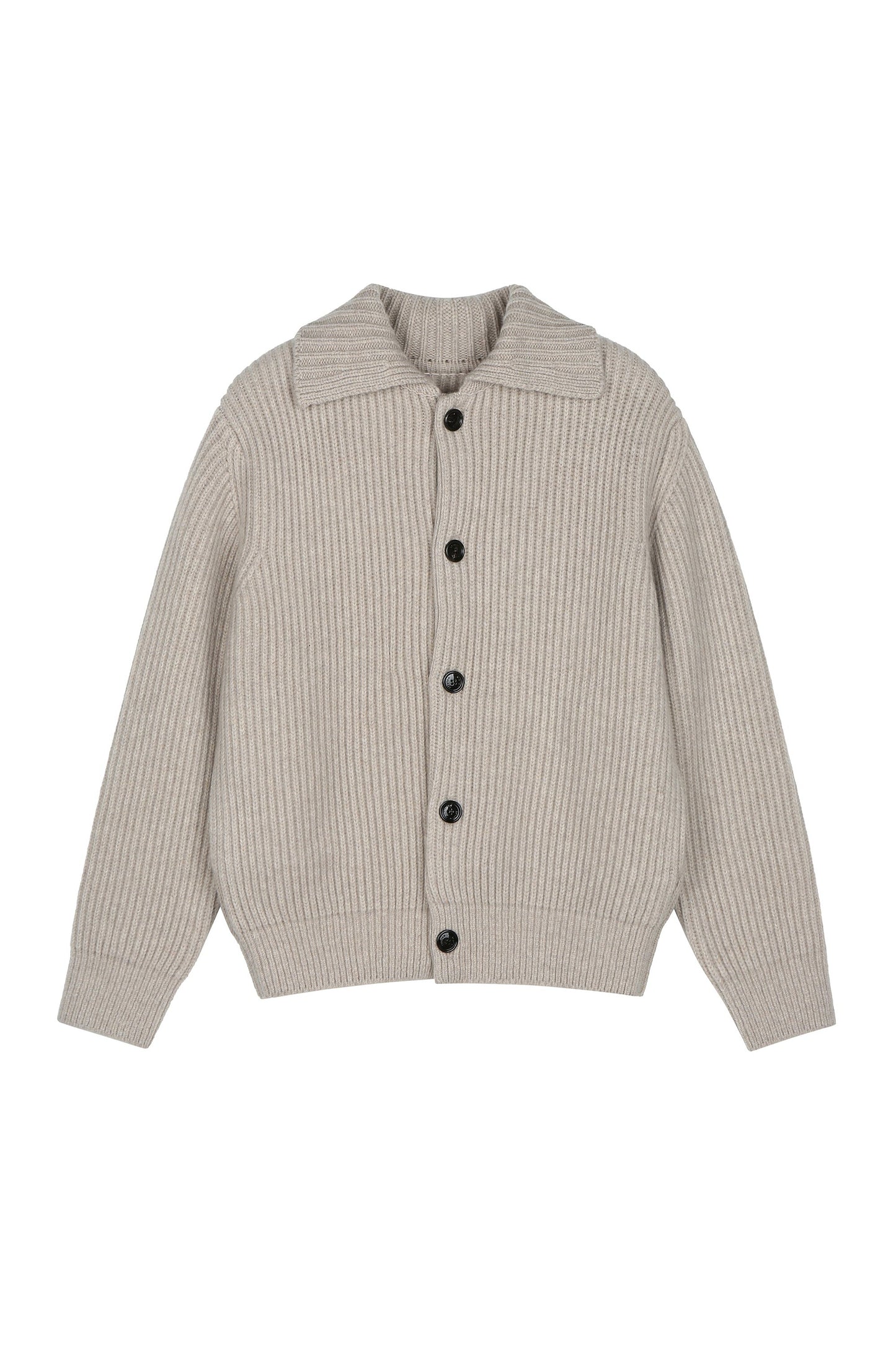 Collar Knitted Wide Cardigan