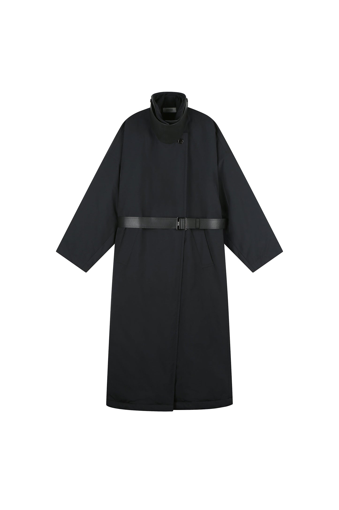 Women Padded Long Trench Coat With Belt