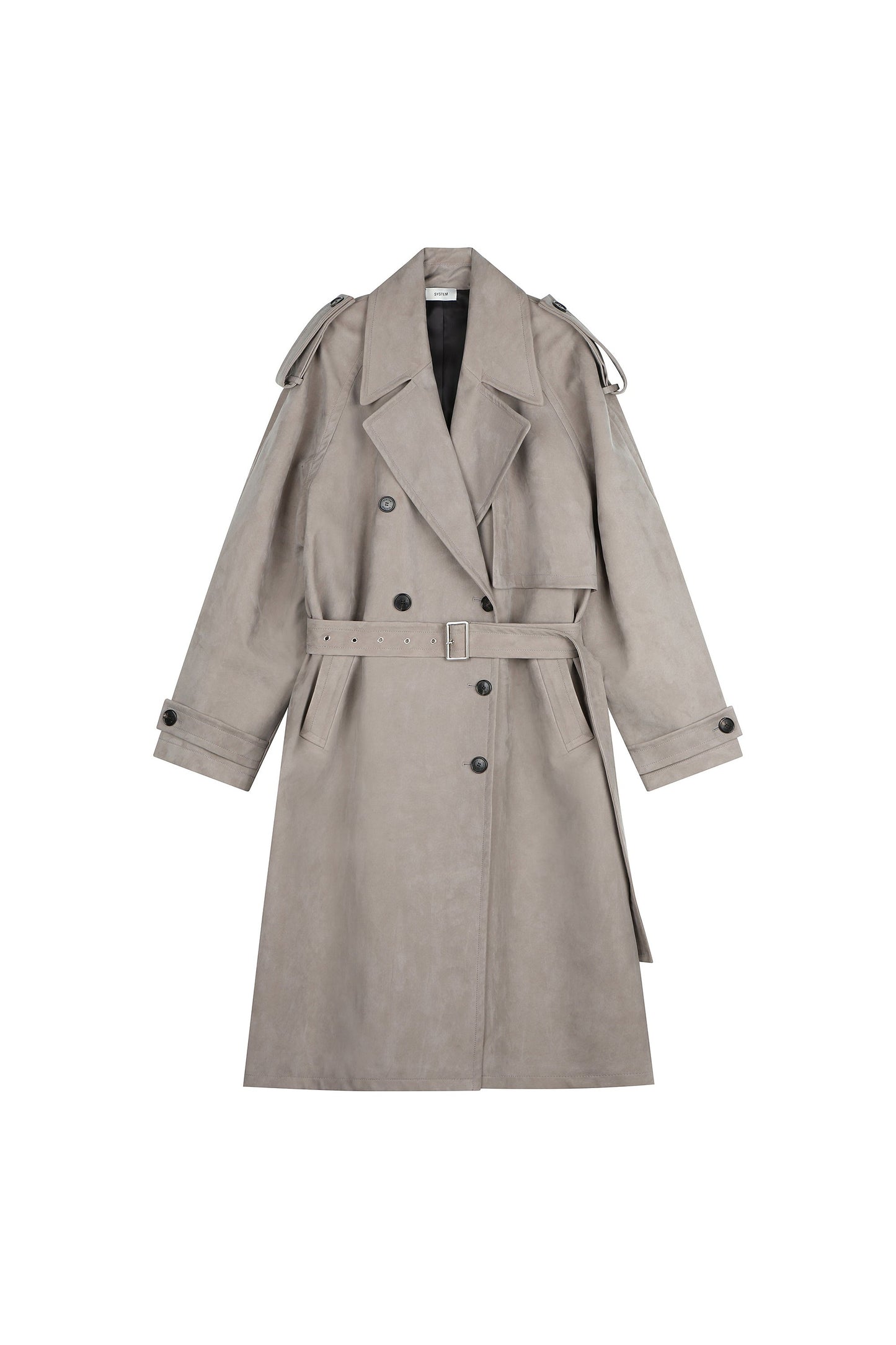 Suede Trench Long Coat