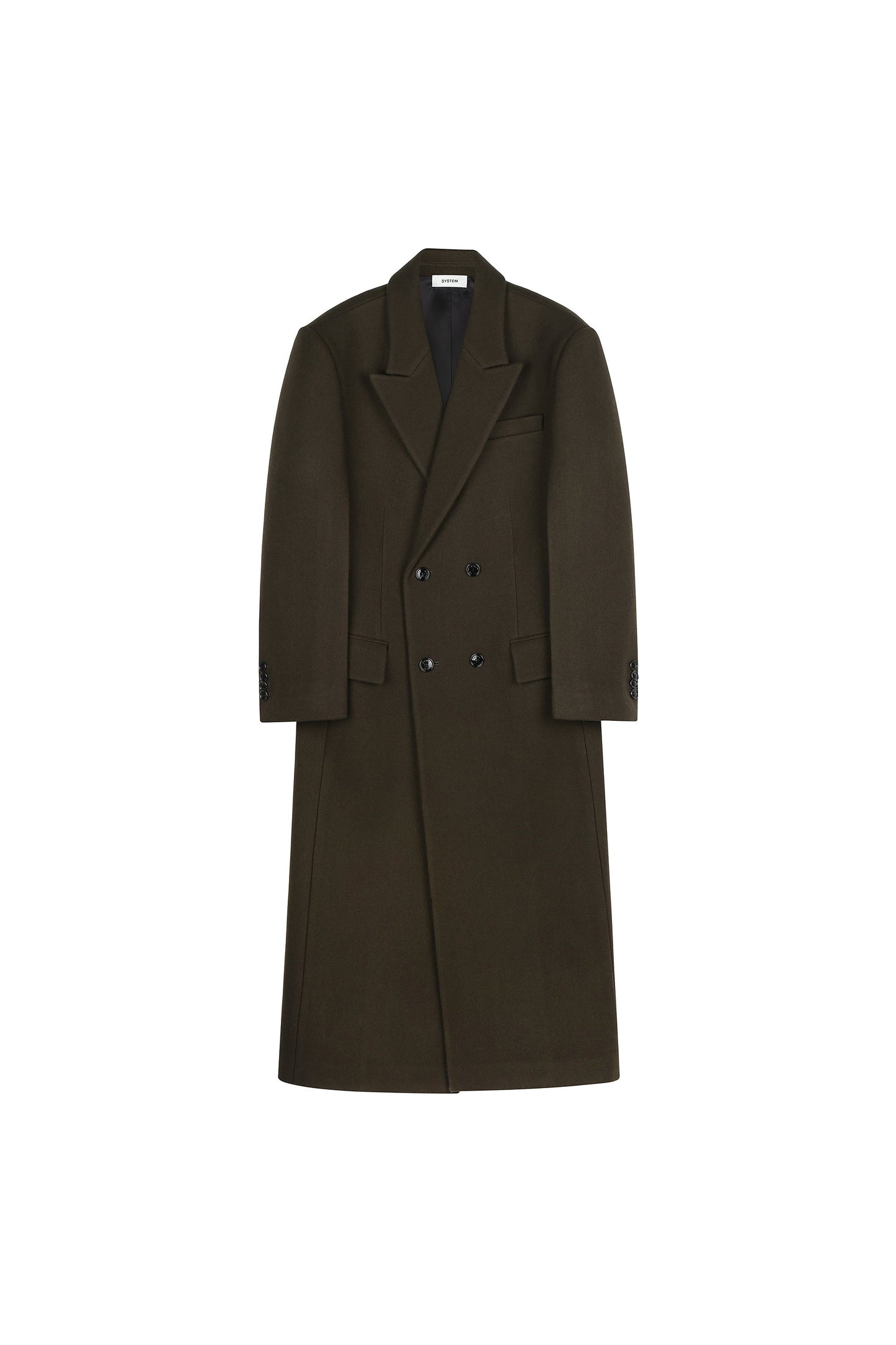 Peaked Lapel Double Coat