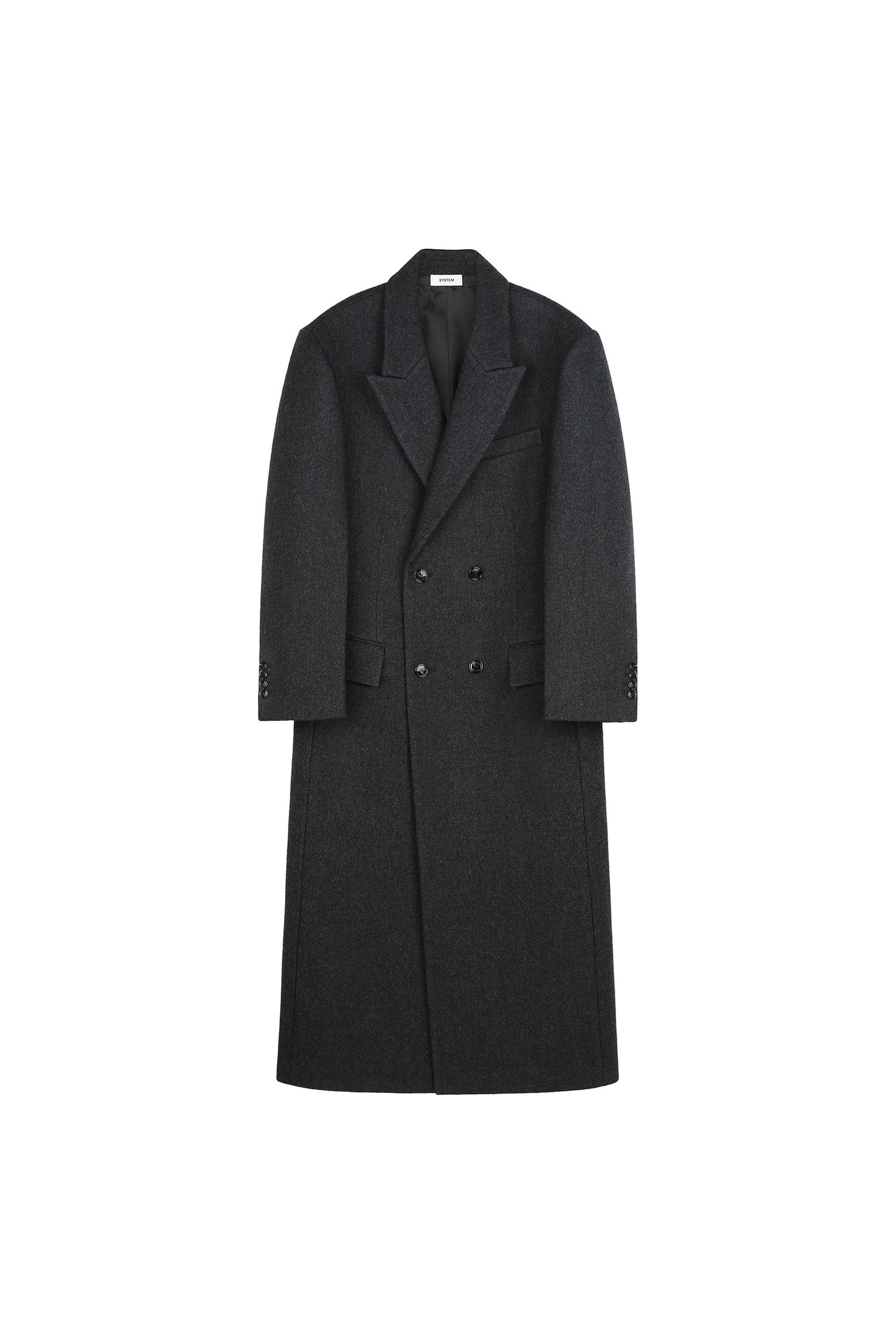 Peaked Lapel Double Coat