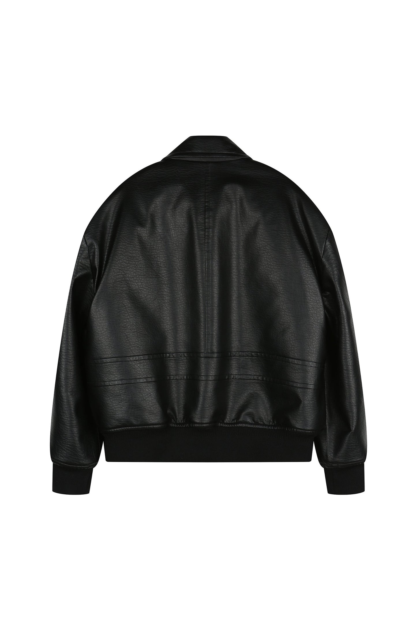 Faux Leather Padded Jumper