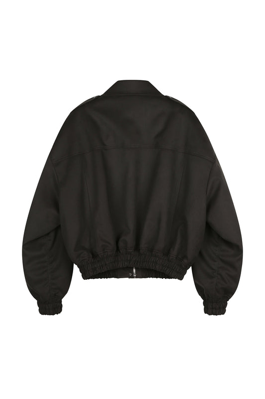 Faux Suede Bomber Jacket