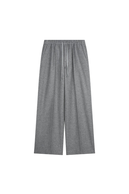 Heavy Wool Pants With Elastic Pants