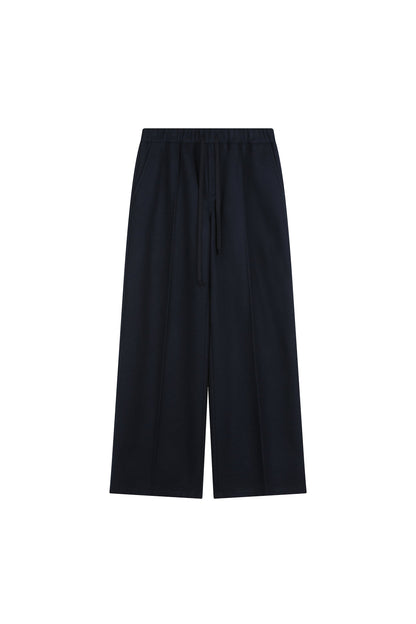 Heavy Wool Pants With Elastic Pants