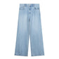 Twisted Side Seam Denim Pants