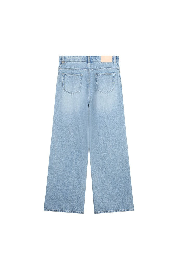 Twisted Side Seam Denim Pants