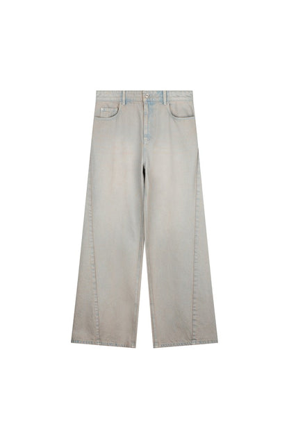 Twisted Side Seam Denim Pants