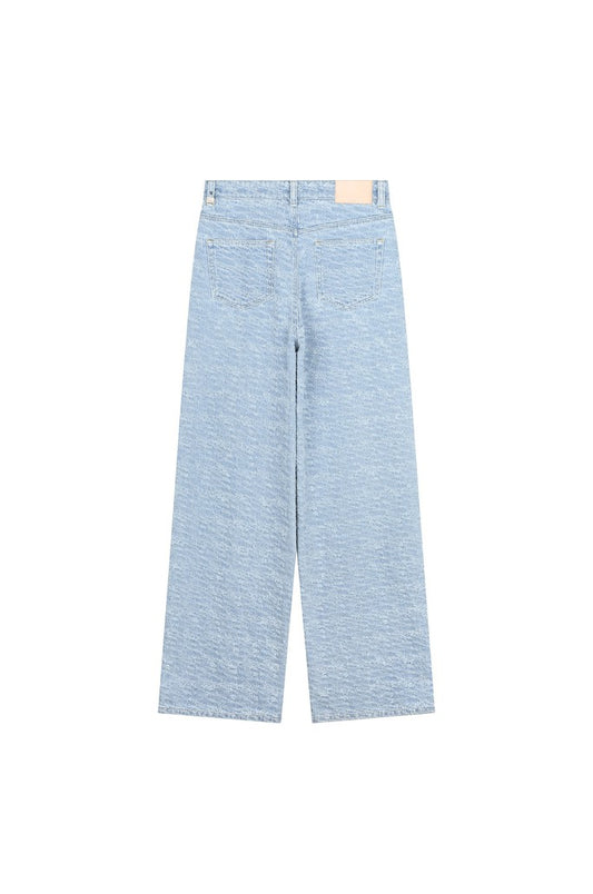 Jacquard Denim Pants