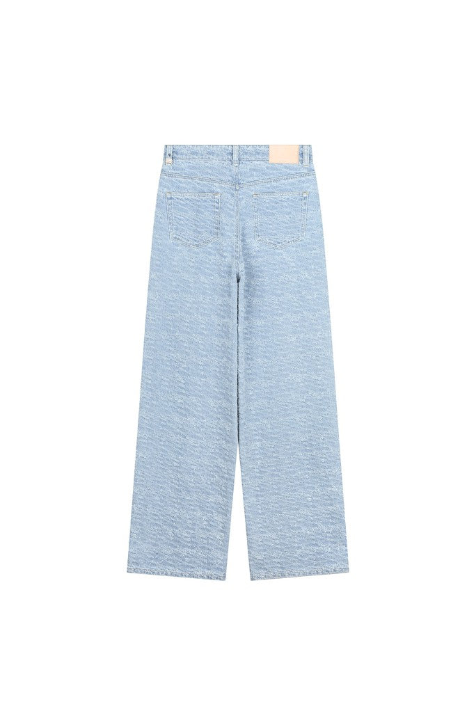 Jacquard Denim Pants