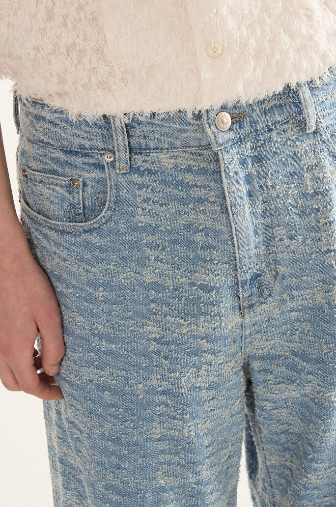 Jacquard Denim Pants